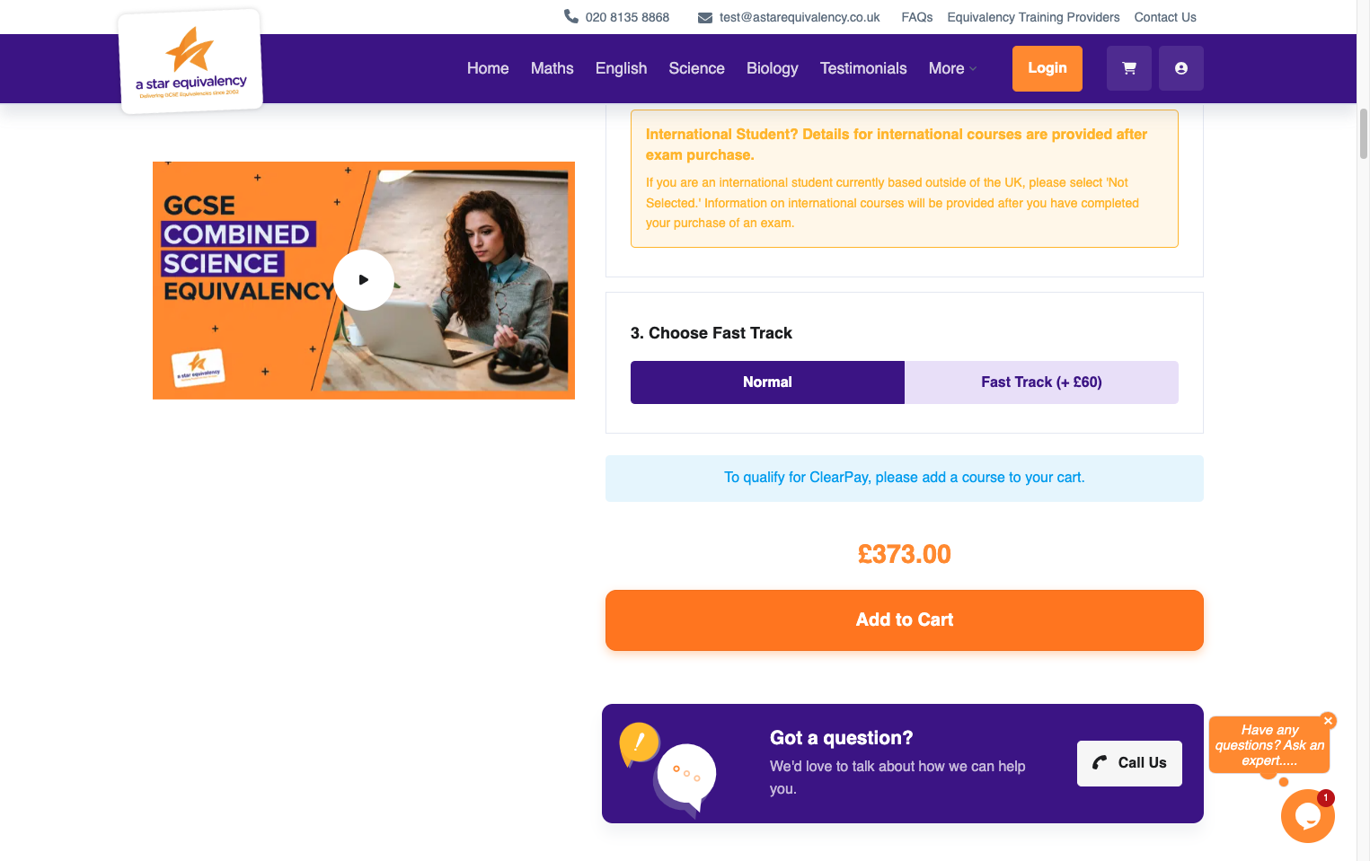 Click on 'Add to Cart'