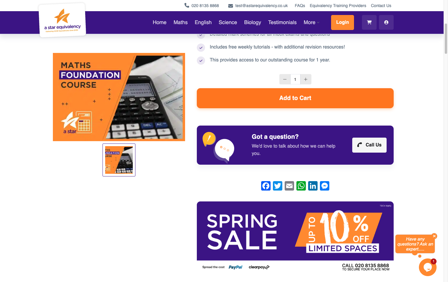 Click on 'Add to Cart'