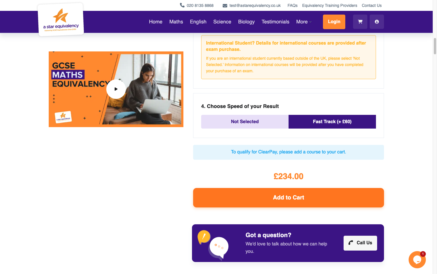 Click on 'Add to Cart''